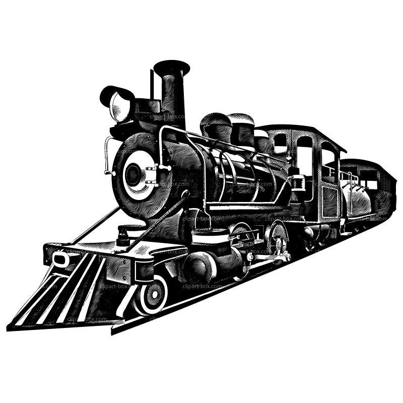 Locomotive Clipart Black And White