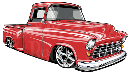 1955 chevy truck drawing - Clip Art Library