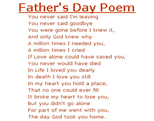 Free Printable Religious Fathers Day Poems - prntbl ...