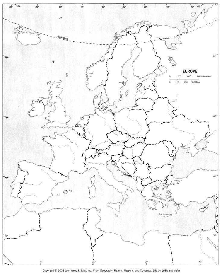 blank political map of europe - Clip Art Library