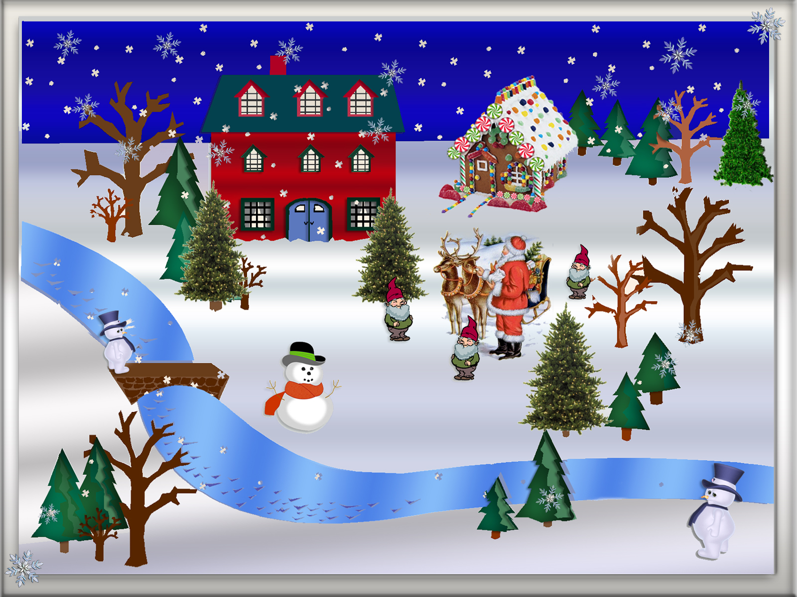 Cartoon Winter Scenery : Landscape Winter Mountain Scenery Snowy Nature ...