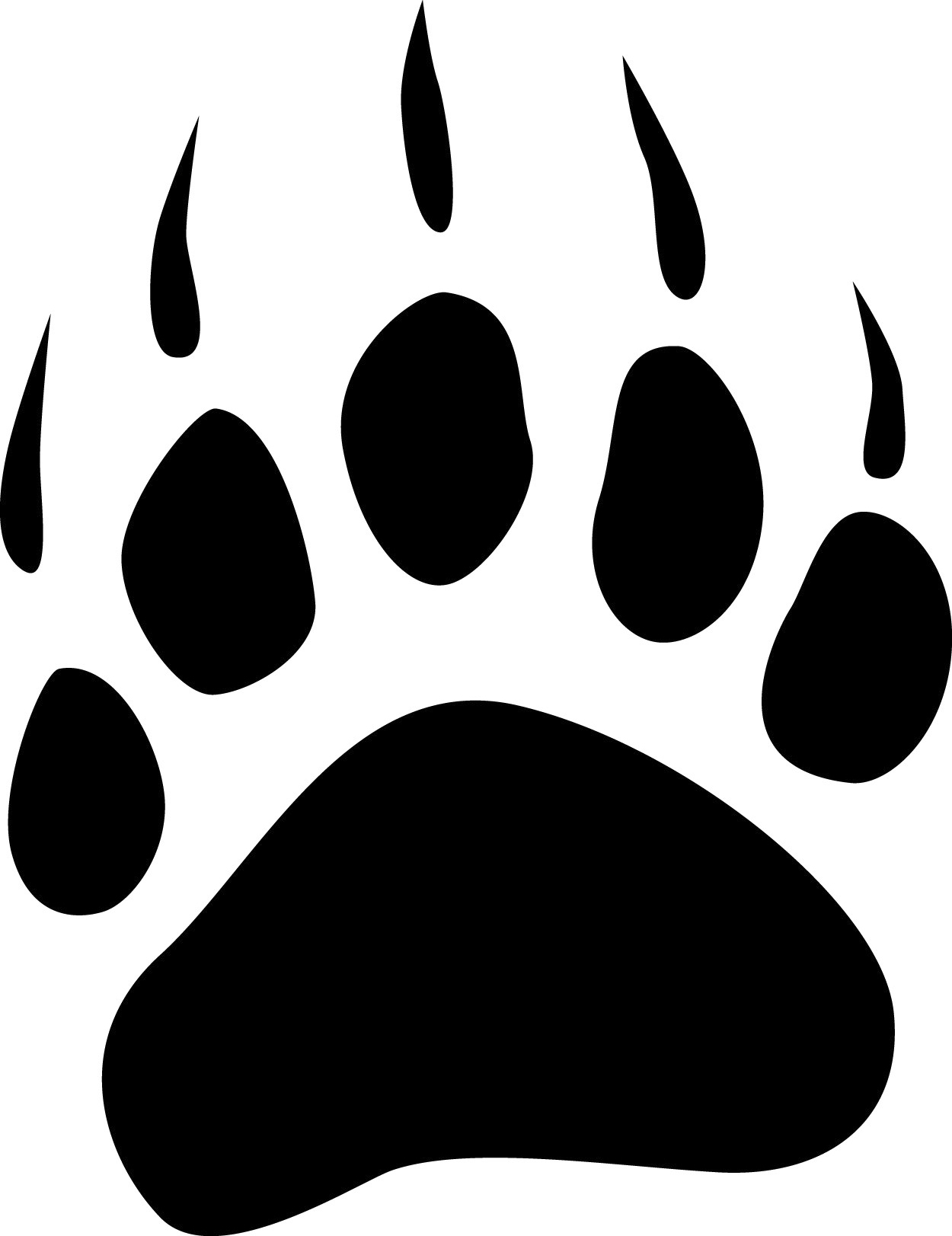 Tribal Grizzly Bear Paw Print