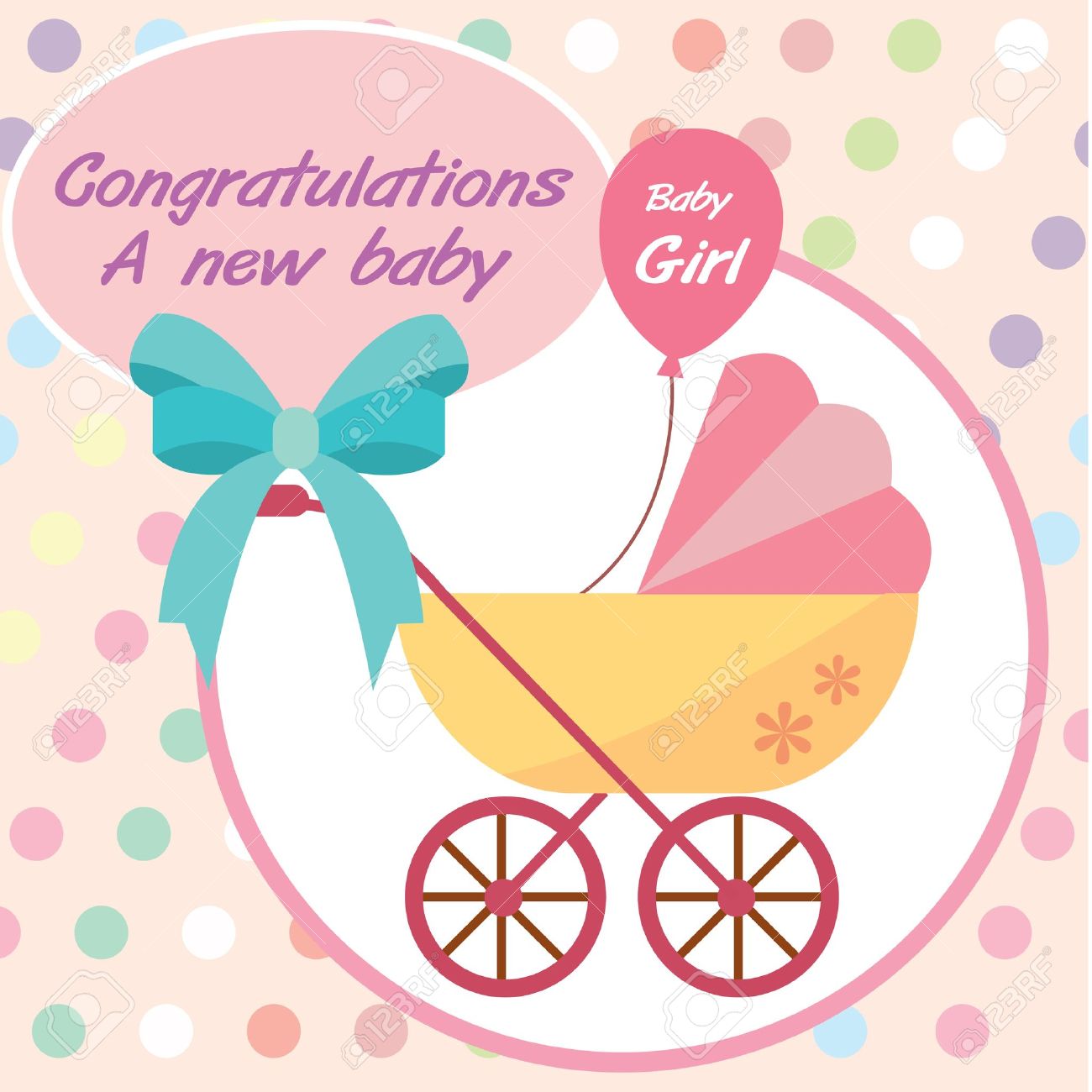 Congratulations New Born Baby Girl Clip Art Library 23256 | The Best ...