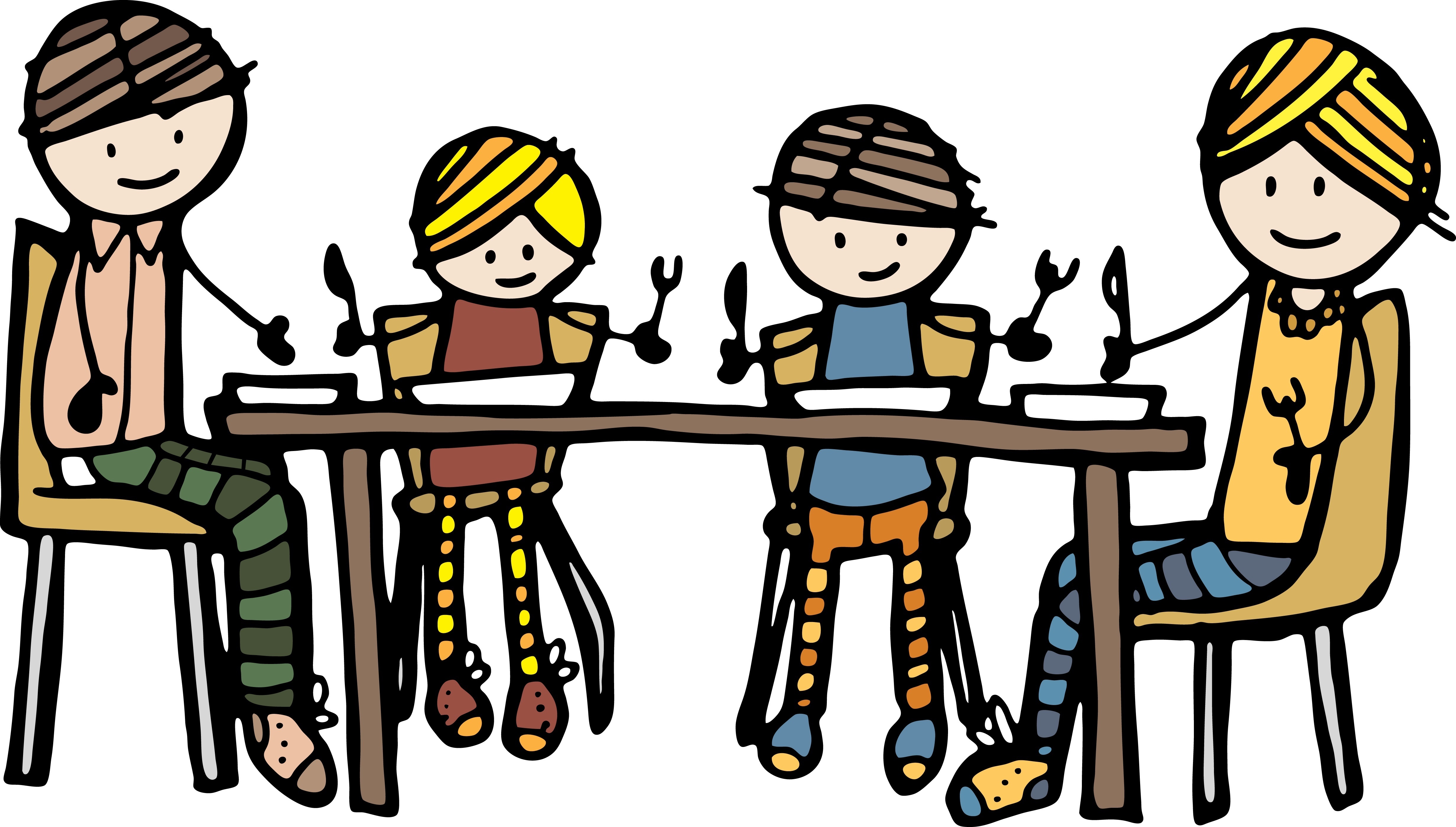 Family Dinner Table Clip Art