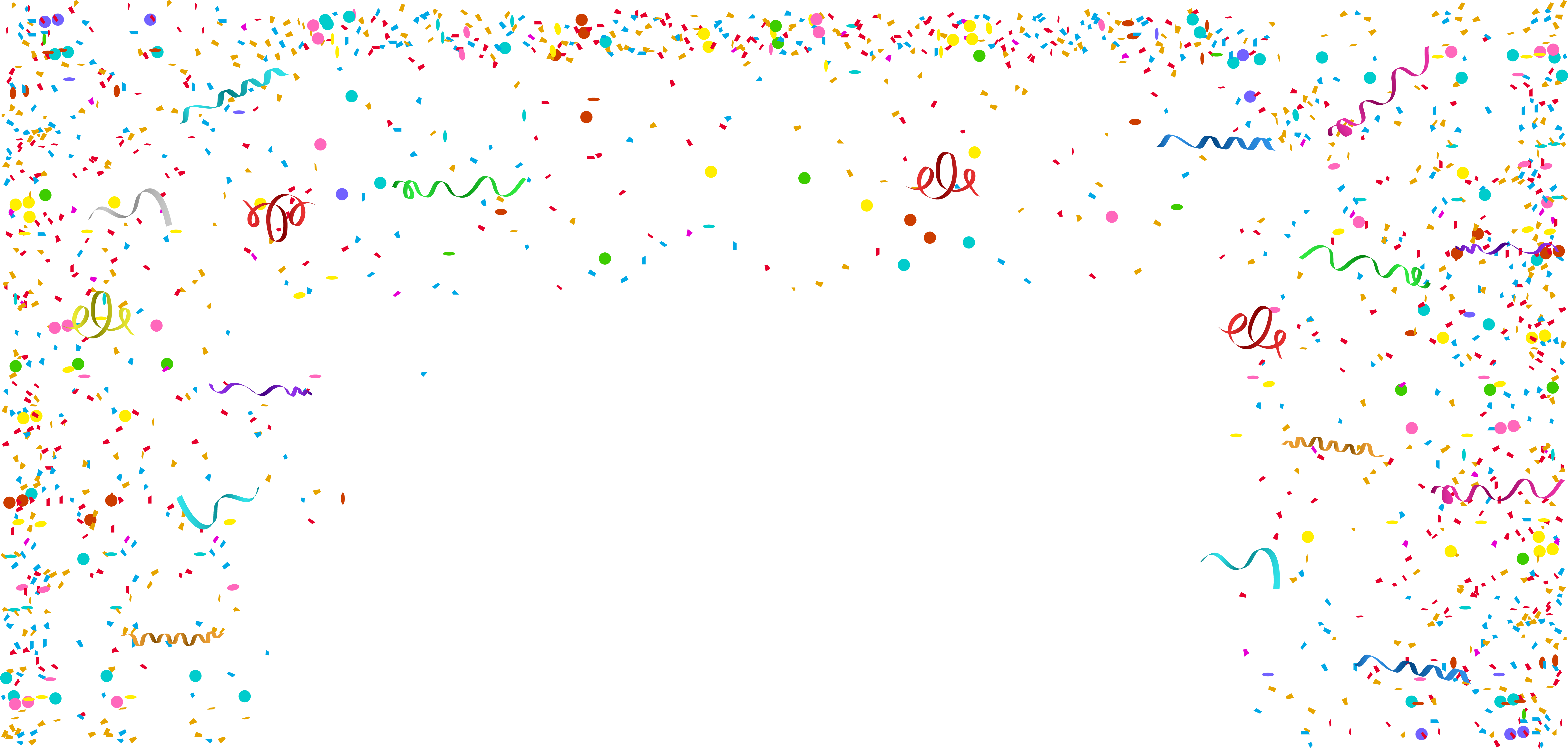 Confetti Border Horizontal Free Images At Clkercom