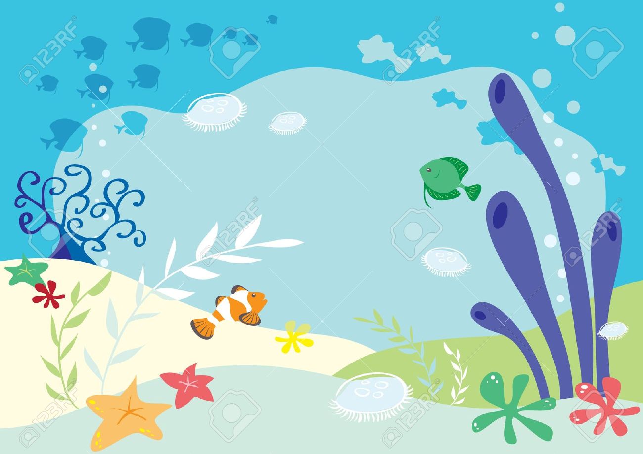 under the sea cute background - Clip Art Library