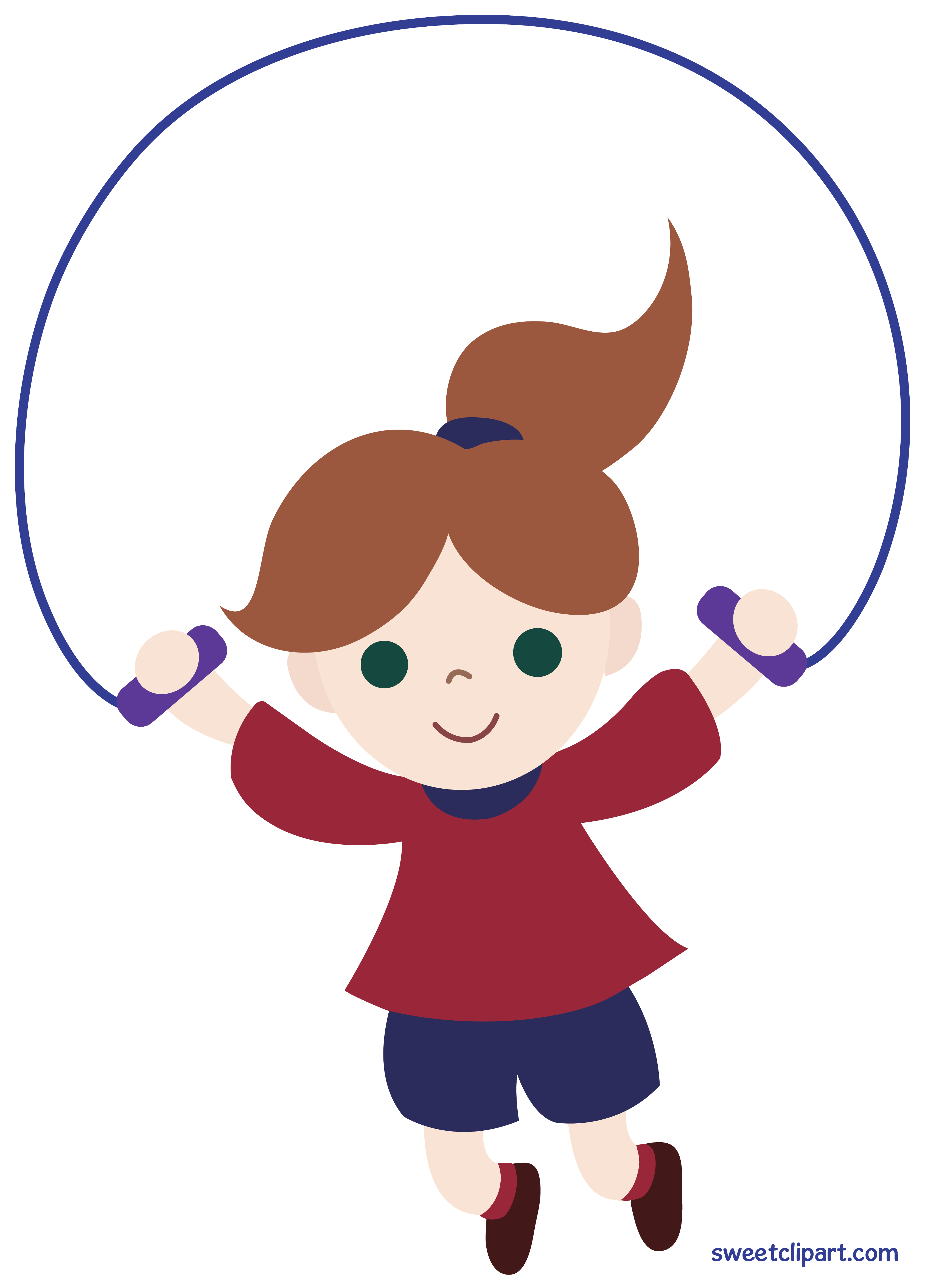 Children Jumping Rope Clipart