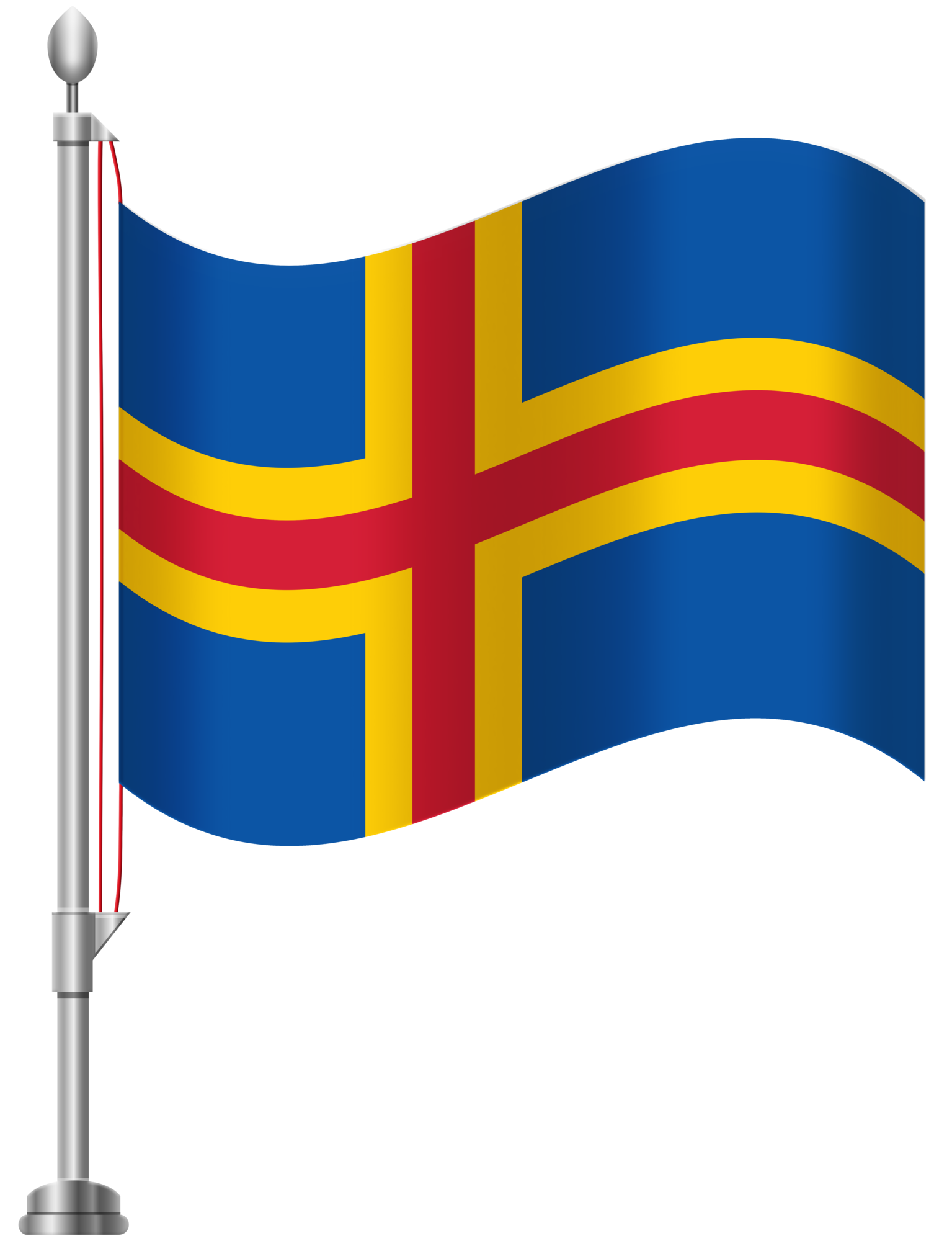 Aland Islands Flag PNG Clip Art image.