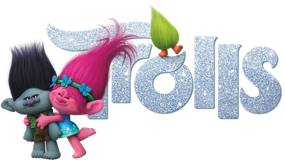 trolls movie with logo png