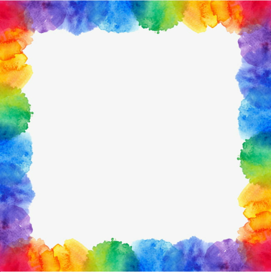 Printable Rainbow Border