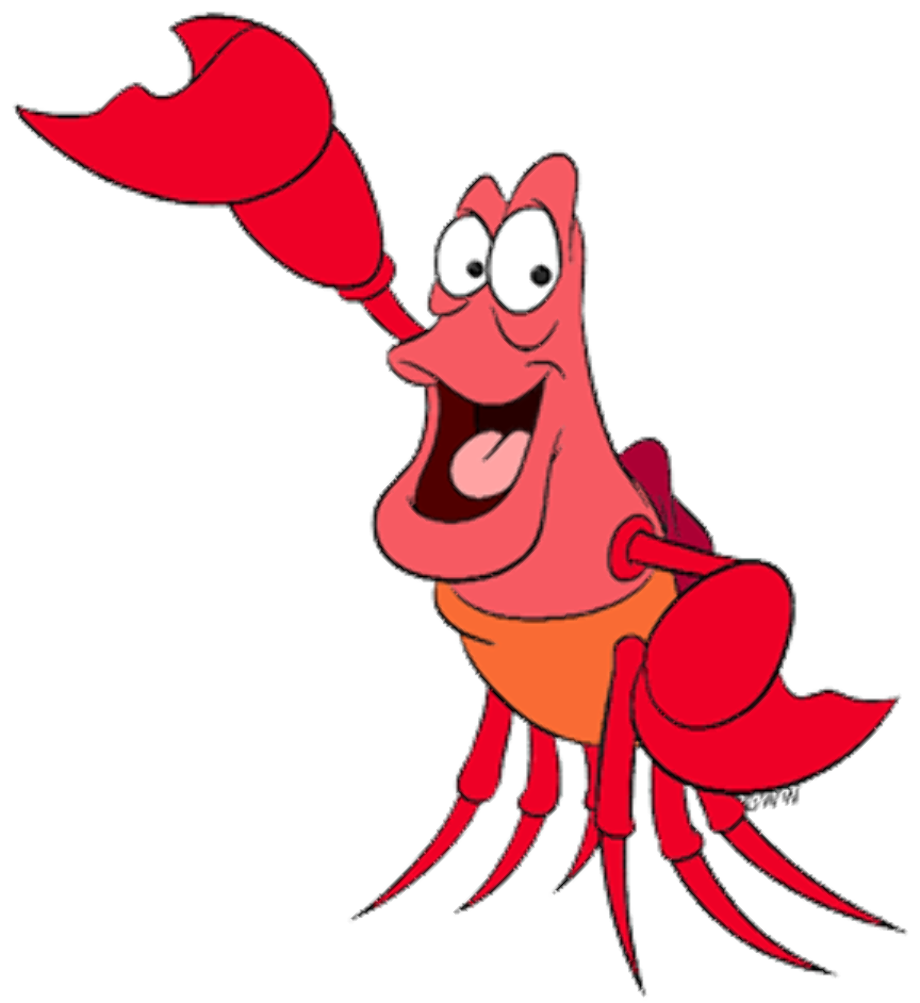 Sebastian The Crab Clip Art 48C