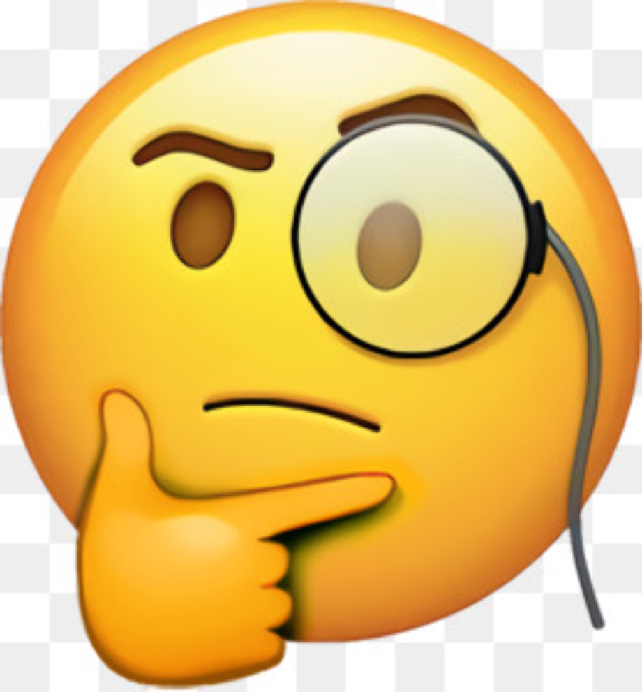 Thinking emoji transparent thought