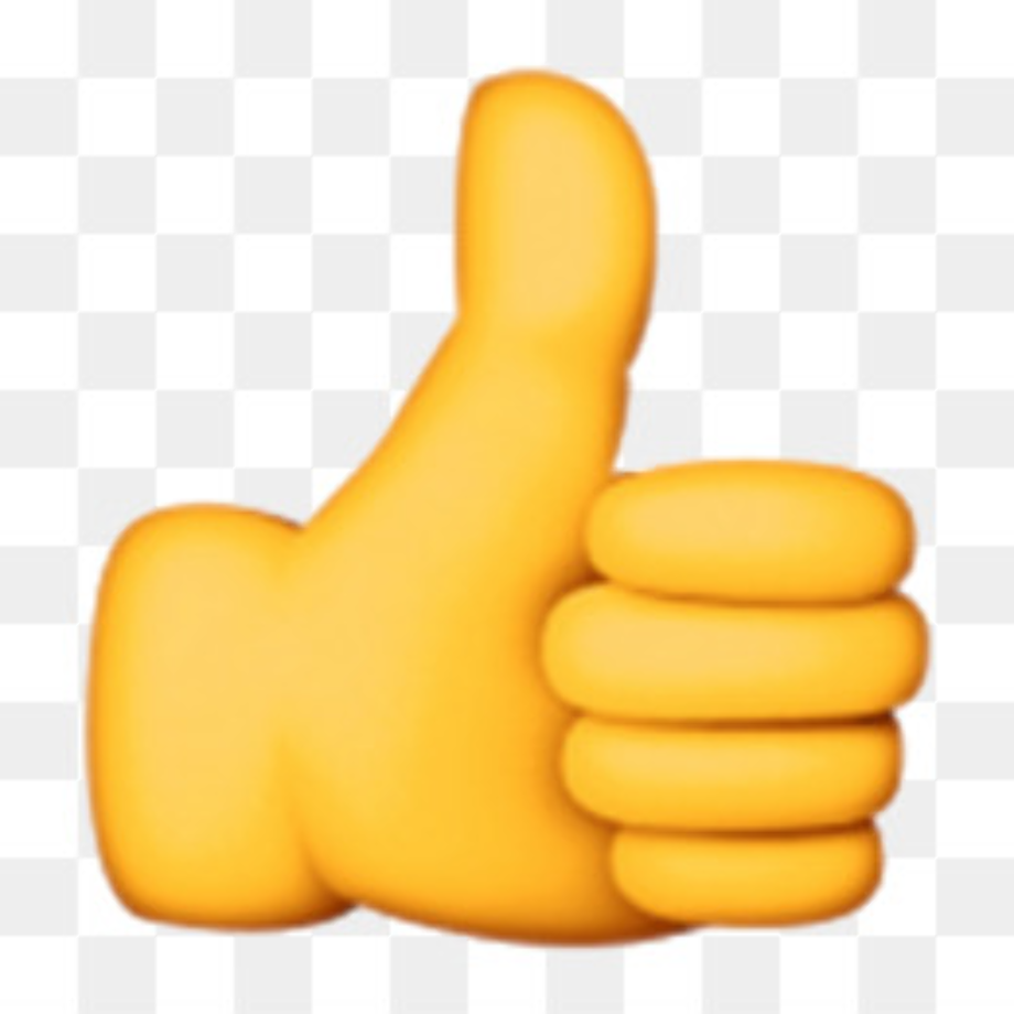 Transparent emojis thumbs up