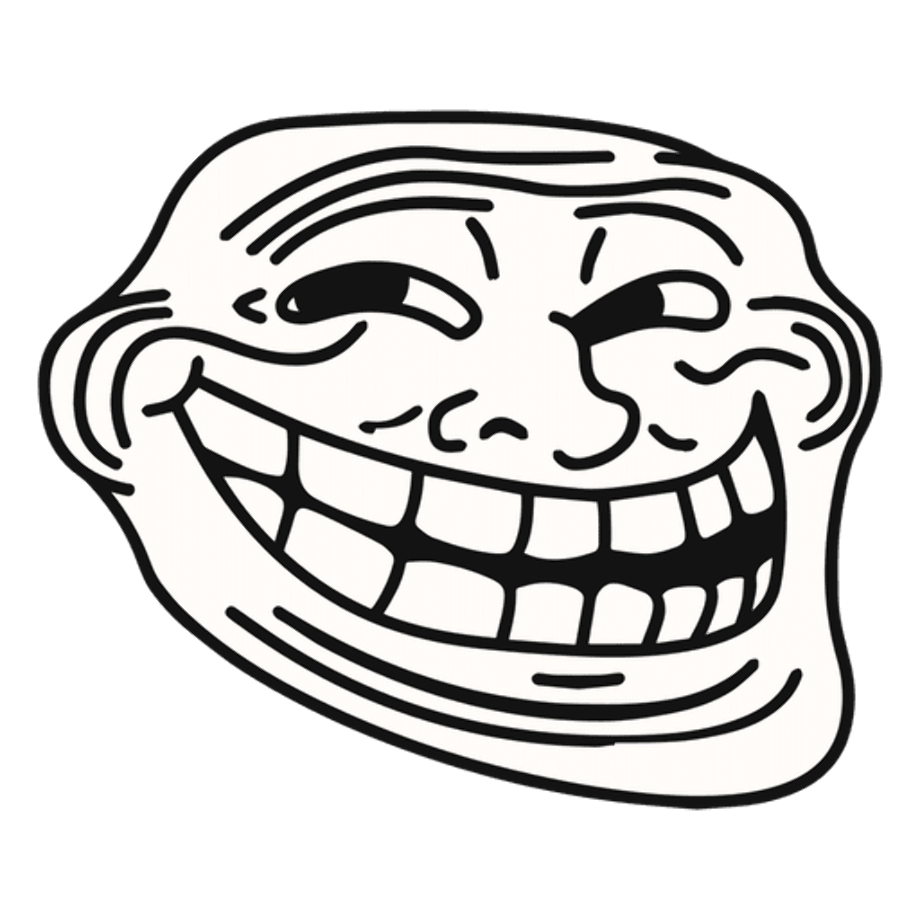 Troll face transparent make a