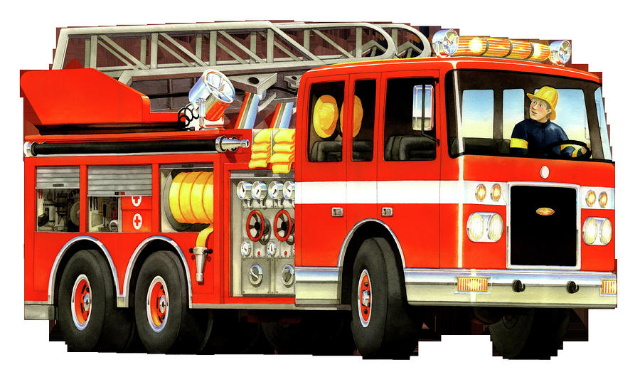 Fire truck fire engine clipart image cartoon firetruck creating