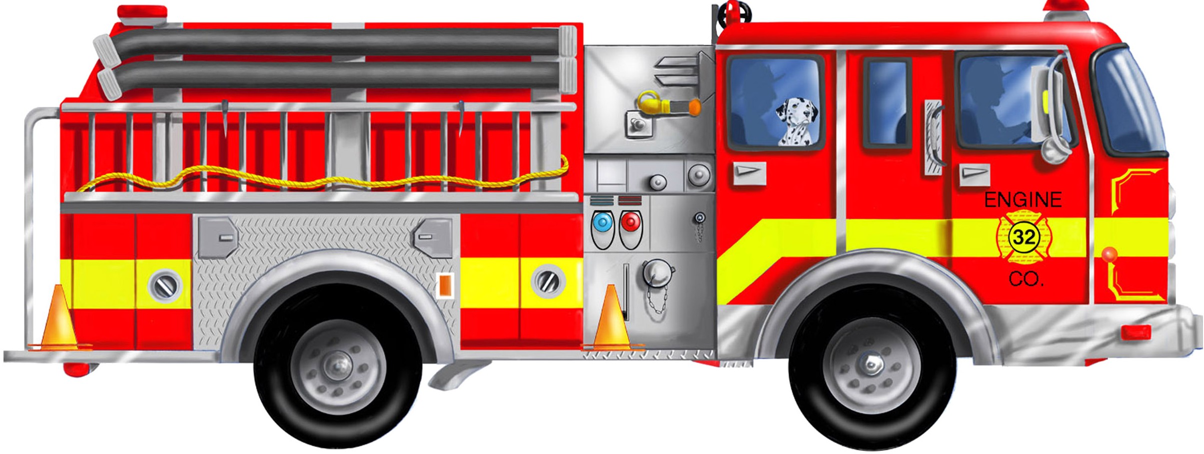 Fire truck firetruck clipart image firetruck silhouette clipartcow