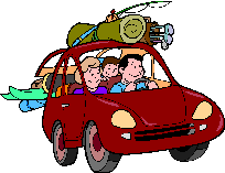 Vacation car clipart