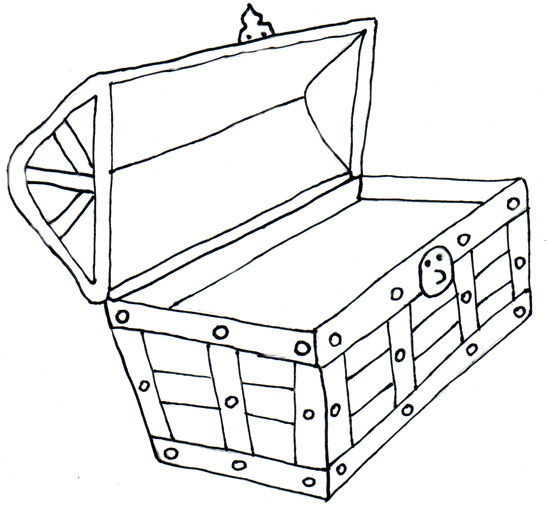 Treasure chest treasure black and white clipart clipart kid