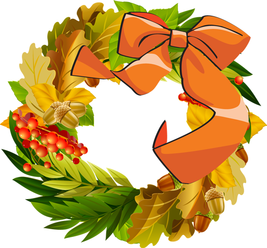 Autumn wreath clipart kid