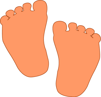 Cartoon foot clipart kid 2