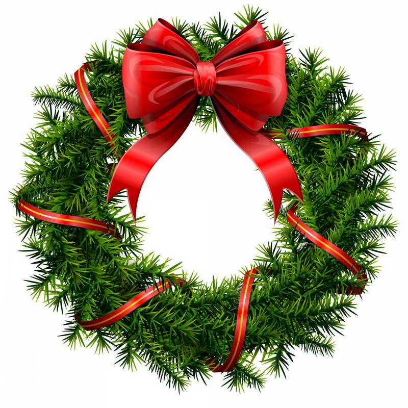 Christmas wreath border clipart kid