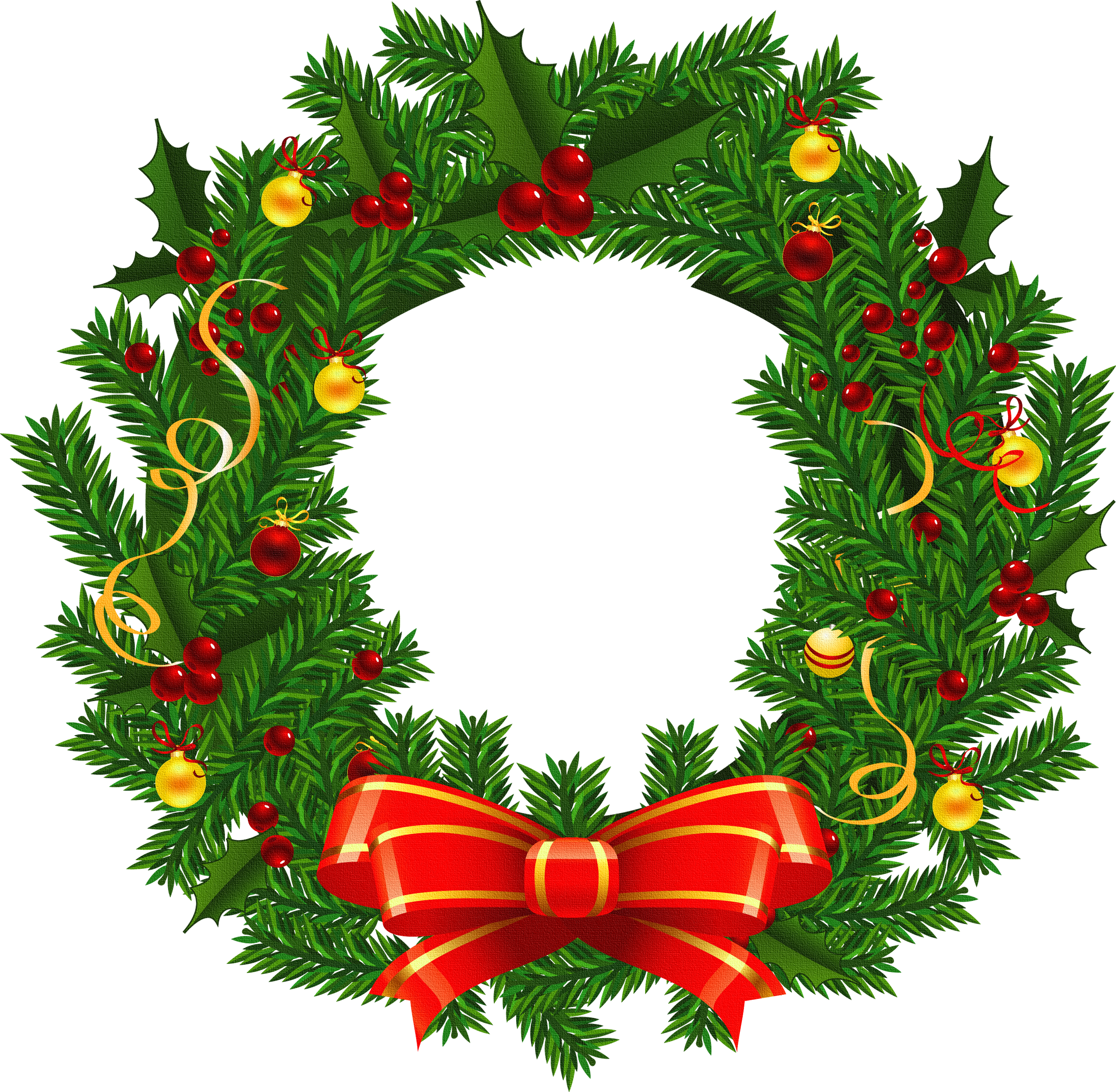 Christmas wreath clipart kid 2