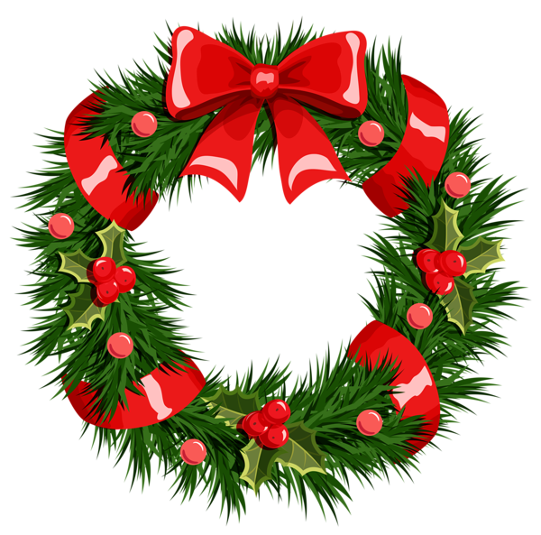 Clipart of christmas wreaths 3 image