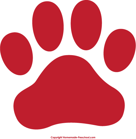 Free paw prints clipart 5