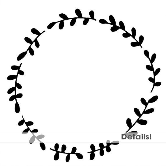 Laurel wreath border clipart