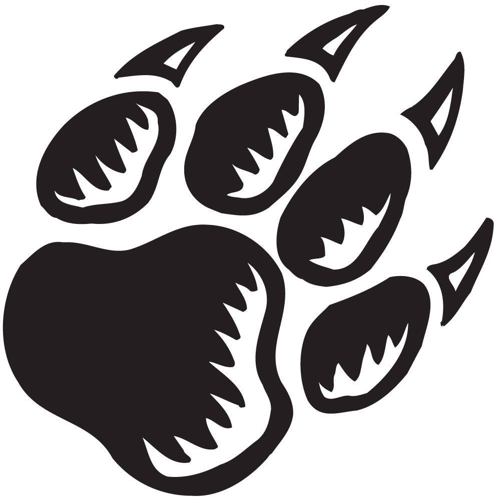 Paw print tattoos on dog paw prints scroll clipart 3 4