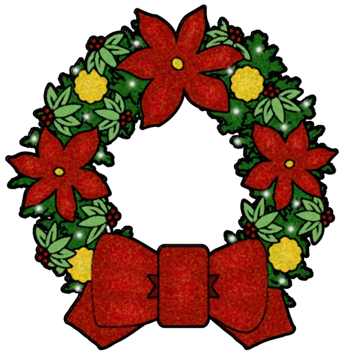 Wreath clipart christmas garland free images