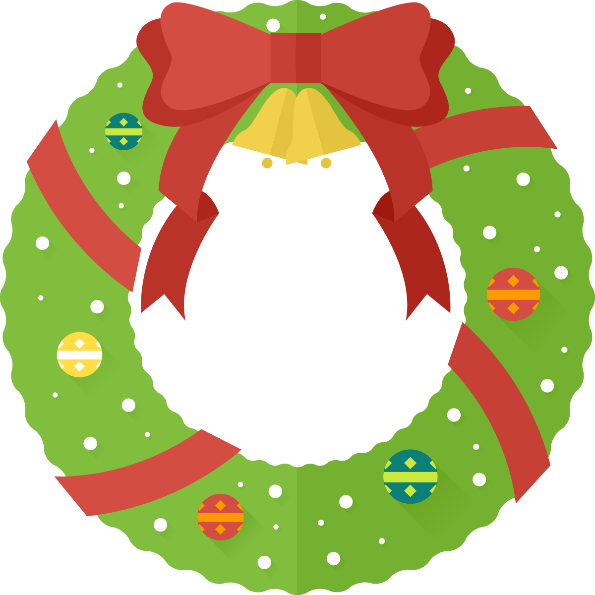 Xmas wreath clipart kid