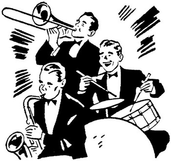 Big band clip art jazz rock silhouette