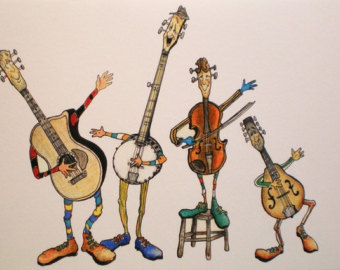 Bluegrass band clipart