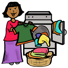 Folded laundry clipart kid