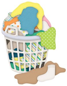 Laundry feathers album and cleanses on clipart