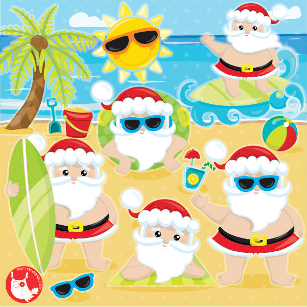 Off sale santa clipartmercial use summer clipart