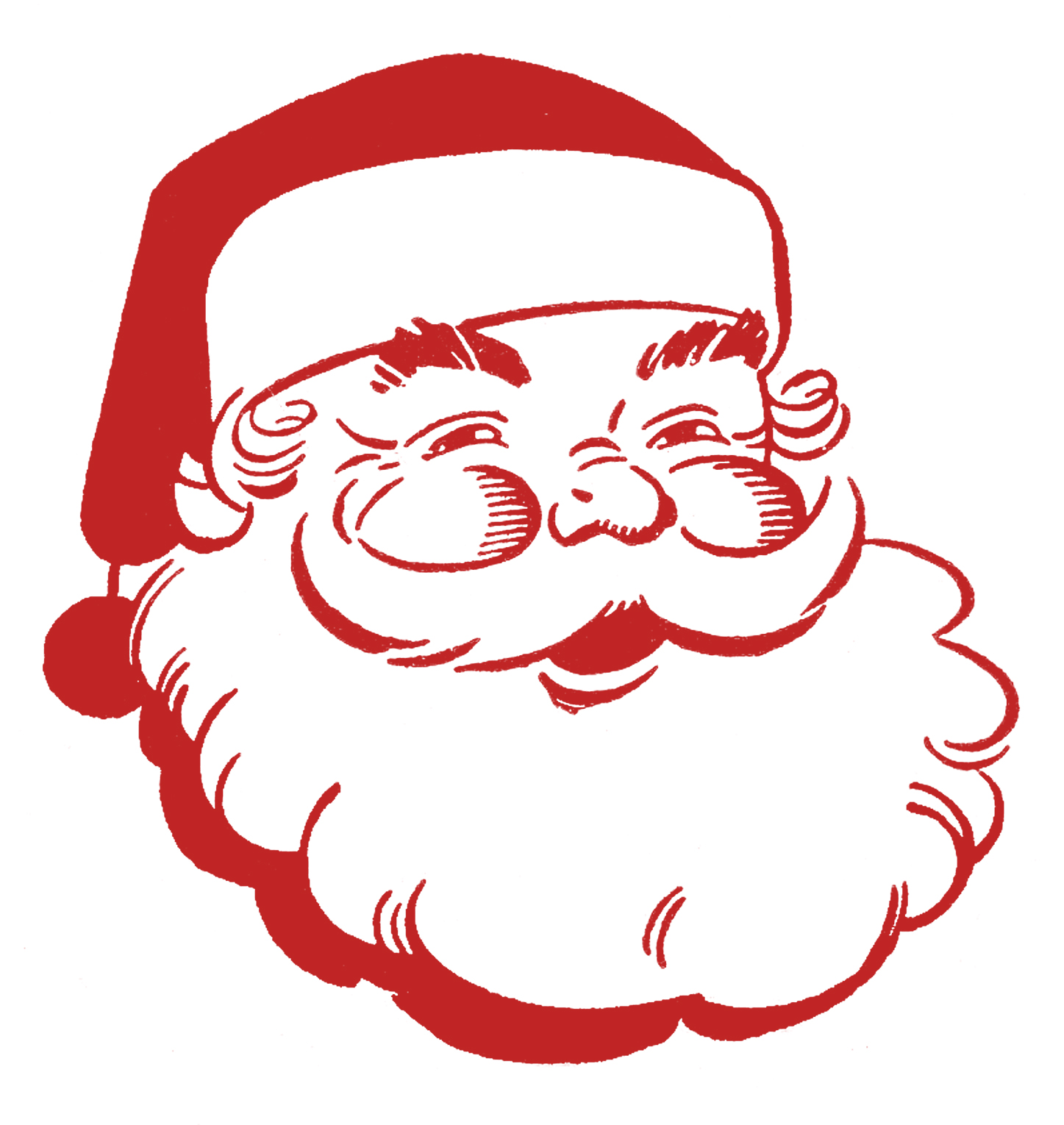 Retro christmas clip art jolly santa the graphics fairy