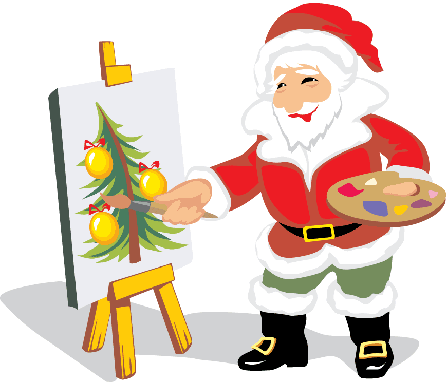 Santa download christmas clip art free happy holidays presents