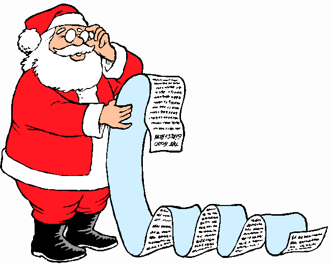 Santa nice list clip art