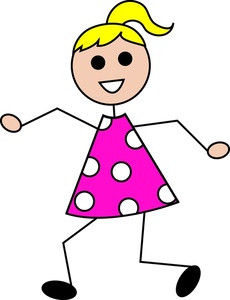 cartoon girl Girl cartoon clipart image happy stick figure jpg