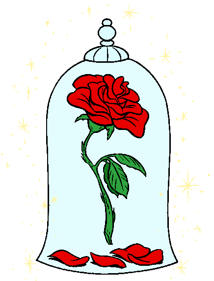 Beauty and the beast rose clipart jpg