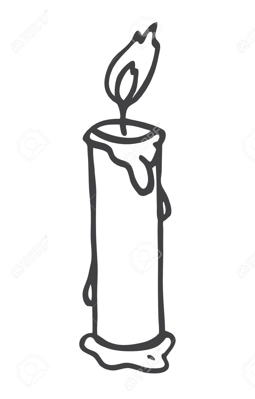 Burning Candle Drawing