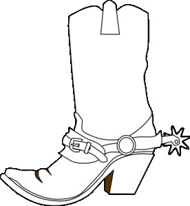 Cowboy Boot Line Drawing