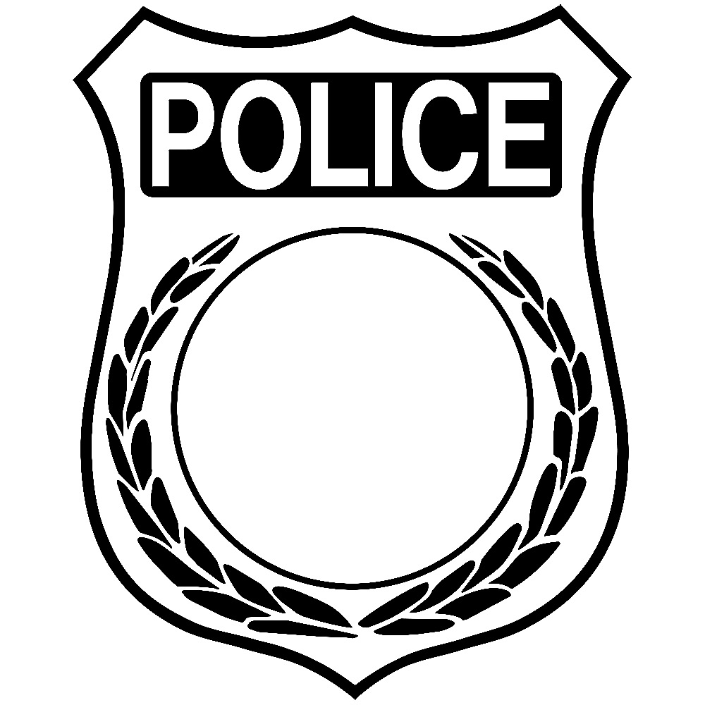 Sheriff Badge Clip Art Black And White