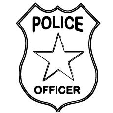 Police Badge Black And White | Free download on ClipArtMag