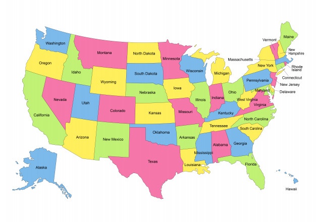 United States Map Clip Art : States United Clip Map Clipart Vector ...