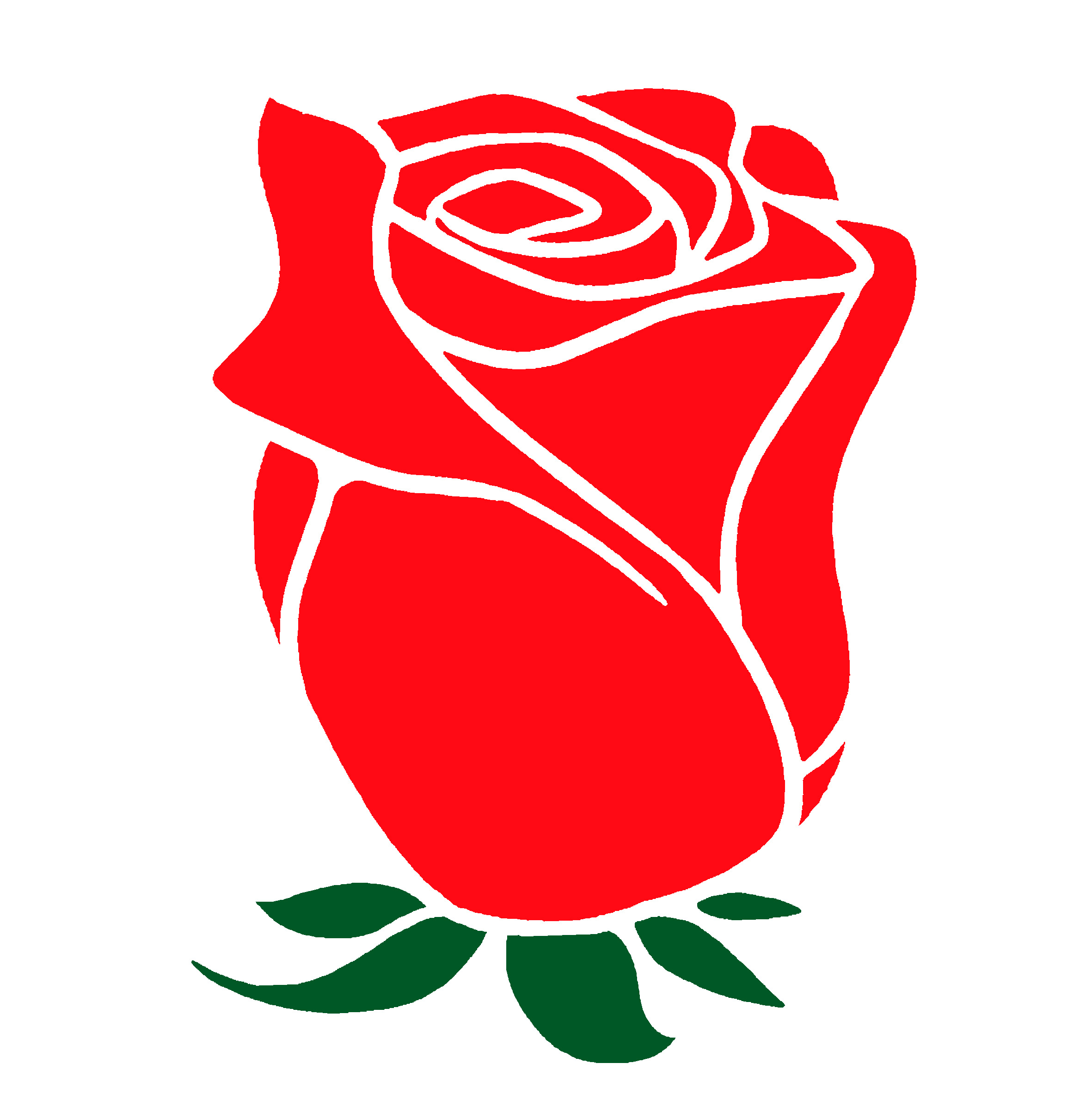 Red rose clipart silhouette