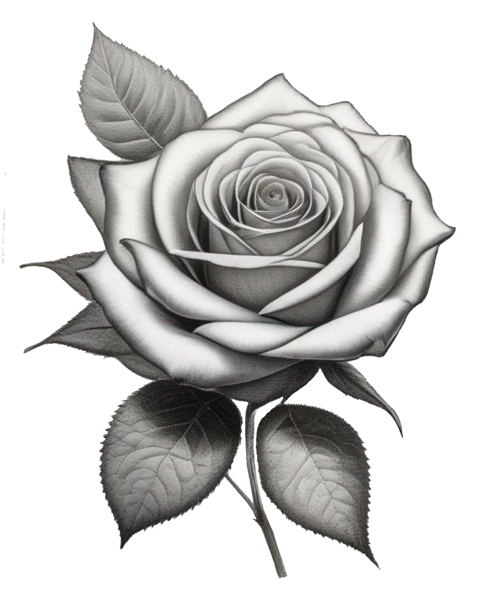 Rose sketch clipart drawing illustration