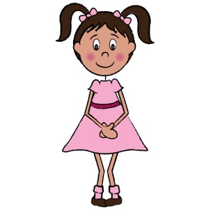 One Girl Clipart.